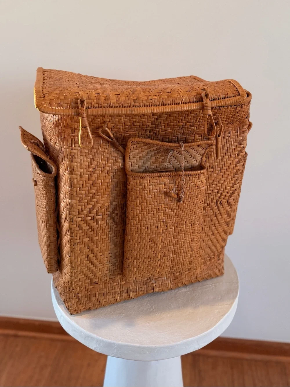 VINTAGE PASIKING HANDCRAFTED WOVEN RATTAN/BAMBOO BACKPACK PRIMITIVE